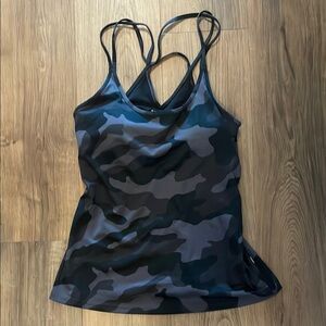 Camo Print Strappy Women's Active Top